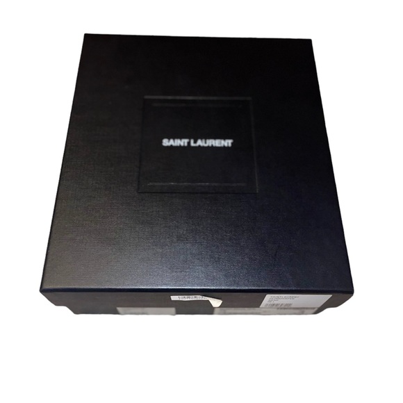 YSL Saint Laurent Black Opyum Logo Heel Strappy Sandals Size 38 Euro - Picture 6 of 6